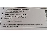 1 Ticket Parktheater Iserlohn "Frau Jahnke hat eingeladen"