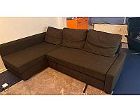 Ikea FRIHETEN Eckbettsofa mit Bettkasten, dunkelbraun