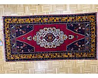 Großer hochwertiger Teppich rot blau gelb orientalisches Muster