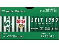 4 Tickets Werder Bremen VfB Stuttgart