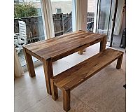 Tisch mit Sitzbank 180x90cm Holz