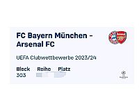 Biete 1x FC Bayern - Arsenal FC CL-Spiel