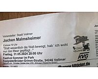 Ticket Jochen Malmsheimer Vellmar 31.5.24