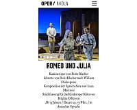 Kinderoper Köln "Romeo & Julia" 1x Erwachsene und 2x Kinder