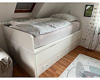 Bett mit Unterbett mit Aufbewahrung