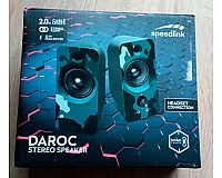 Neue Speedlink Daroc Stereo Speaker PC Lautsprecher , Farbe blau