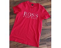 Hugo Boss Herren Marken T-Shirt M rot Sommer Urlaub Sport