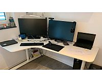 Schreibtisch-Eckschreibtisch links, weiß, 160x110 cm