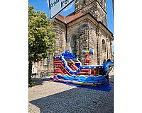 Hüpfburg Schiff Einschulung Feier Fest Rutsche Kinder Geburtstag