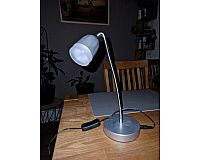 LED Lampe, Tischlampe, Silber, max. 42cm, biegbar