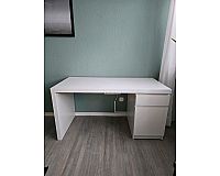 Schreibtisch Ikea 140x65 cm weiß