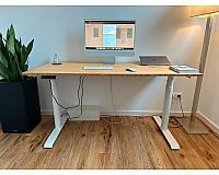 Bambus Schreibtisch (Flexispot) Höhenverstellbar mit Touch