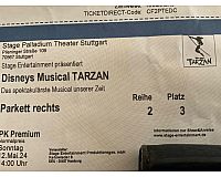 Musical Tarzan, Stuttgart 12.05. 14 Uhr, Parkett rechts 2.Reihe