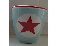 Greengate Mini Latte Cup Star hellblau rot Stern