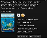 Kinokarten Sammys Abenteuer heute 13:30 Uhr, Kinopolis Viernheim