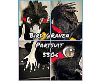 Verkaufe/Tausche Raven / Bird Fursuit Furry Oc Partsuit