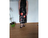 Damenkleid Abendkleid Größe 36/38 Schwarz/Blumenmuster
