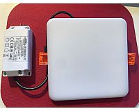 3x LED Panel Einbaustrahler eckig weiss IP66 dimmbar - 10W 125mm