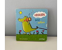 Kinderbuch, Krokodil geht zelten, Pappbuch, Martina Badstuber