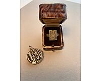 Altes Amulett mit Giftring 1930 versilbert