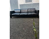 Bastiano 3-Sitzer Leder Sofa von Afra & Tobia Scarpa Knoll 70er