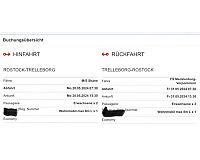 Tickets Fähre Stenaline Rostock-Trelleborg 2 Erw. 1 Wohnmobil