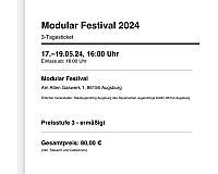 Modular Festival Augsburg 3 Tage Ticket