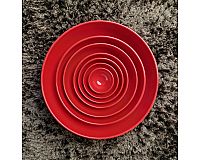 7 Keramikschüsseln in rot, verschiedene Größen