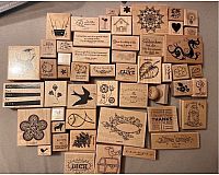 Über 50 Stempel Stampin up Holz im Paket für 20€Schnäppchen