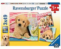 Neu Ravensburger Puzzle: 3 x 49 Teile (Hunde)