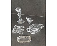 Bleikristall Kristall alt Konvolut (6 Teile) 40er bis 60er Jahre