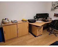 Büro Möbel (Tisch + Rollcontainer + Sideboard)