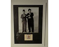 Laurel & Hardy Bild mit Autogramm , Nachdruck , Dick + Doof