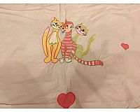 Süßer Kinder-Bettbezug Katzen (135 x 100) ohne Kopfkissenbezug