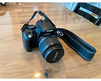 Kamera CANON 350D mit Tamron Tele, Fotorucksack und viel Zubehör