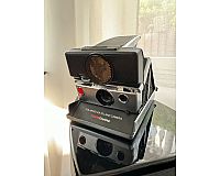 Polaroid SX-70 Sofortbildkamera schwarz Leder mit Tasche