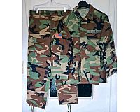 US Army BDU Trousers Coat Jacket Woodland Camouflage Tarnanzug