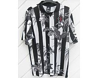 Nike NSW Floral Sport Freizeit Polo Shirt Trikot schwarz weiß L