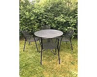 Gartentisch mit 4 Stühlen (Streckmetall)