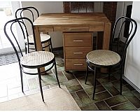 Jysk Royal Oak Tisch Schreibtisch Kommode Rollcontainer 3x Stühle