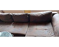 Couch über Eck, in braun