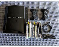 Sony Playstation 3 (Ps3 Fat 80 Gb) mit Zubehör und 10 Spielen