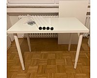IKEA Tisch OLOV LINNMON 100x60 weiß Beine verstellbar