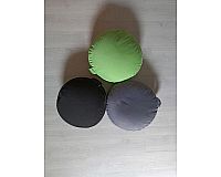 3 Meditationskissen schwarz, grün,grau