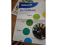 Kunstunterricht Farbkreis Itten Plakat Bastelbögen