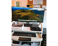 Komplett Set; Mac Mini 8,1 A1993 Late 2018 mit 34" AOC Monitor.
