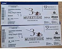 2 Tickets Musical "3 Musketiere" Tecklenburg am 23.08.2024