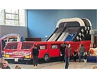 Hüpfburg Riesen Rutsche Feuerwehr mieten, leihen, Vermietung