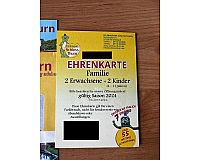 Familienkarte Schloss Thurn Freizeitpark, Ehrenkarte 2+2, 10.2024