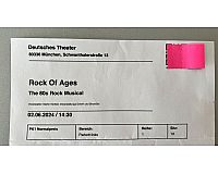 Karte 1.Reihe Musical Rock Of Ages 02.06.24/14:30Uhr München